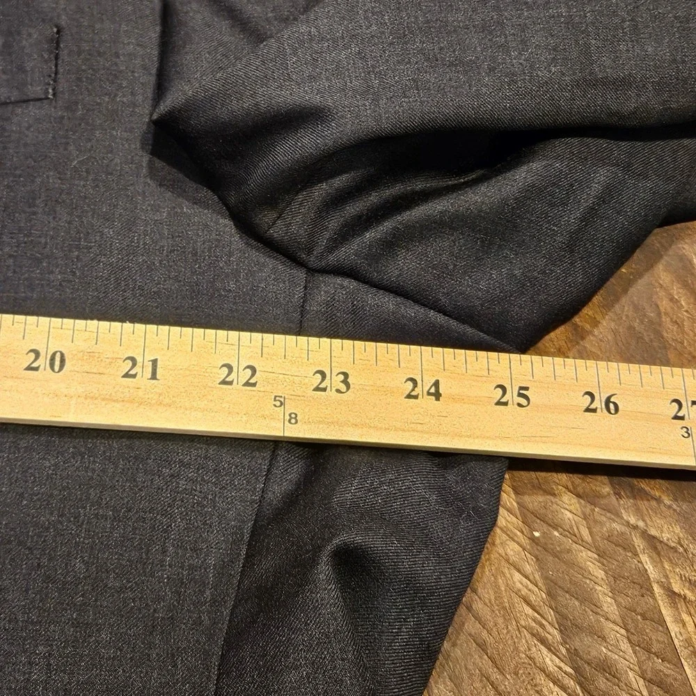 $450 Calvin‎ Klein Men's Dark Grey Slim Fit Stretch Sport Coat 100% Wool  h98